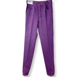 Vintage 1980's Sergio Valente Deadstock Purple Denim Skinny Leg Jean Style 4093D